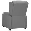vidaXL Sillón elevable cuero sintético gris