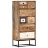 vidaXL Cajonera de madera maciza reciclada 45x30x105 cm