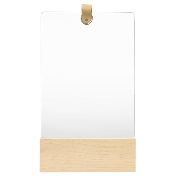 322802 vidaXL Wall Mirror Solid Pinewood 23x39,5 cm