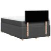 vidaXL Cama box spring con colch&oacute;n tela gris oscuro 120x190 cm