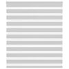 vidaXL Estor cebra gris claro 130x150cm tejido ancho 125,9cm poli&eacute;ster