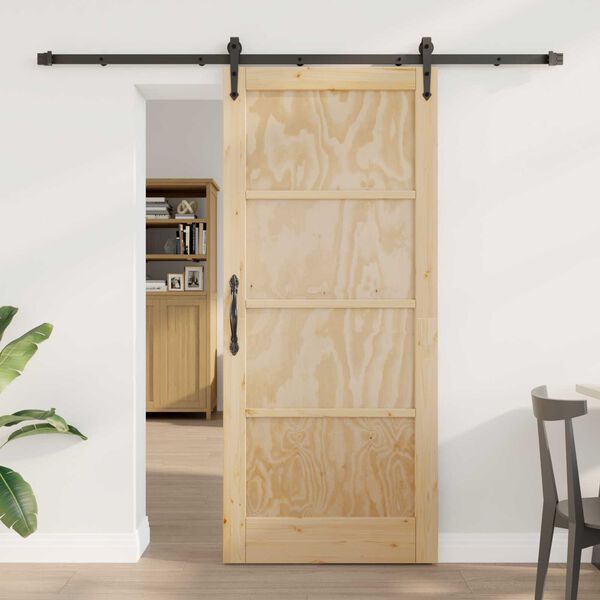 vidaXL Puerta Corredera ORKDAL Marr&oacute;n 78 x 202 cm