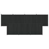 vidaXL Panel de valla 7 uds. 1230 x 186,5 cm WPC y Aluminio Negro