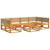 vidaXL Conjunto de sof&aacute; de jard&iacute;n de 7 piezas con cojines de madera de acacia y cuerda