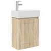 vidaXL M&oacute;dulo de ba&ntilde;o con grifer&iacute;a Roble Sonoma 45,5 x 22,5 x 84 cm
