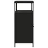 vidaXL Aparador de madera de ingeniería negro 100x35x80 cm