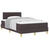 vidaXL Cama tipo Box Spring con coj&iacute;n Marr&oacute;n Oscuro 120 x 200 cm tela