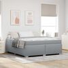 vidaXL Estructura de cama con colch&oacute;n Gris Claro 180 x 200 cm tela
