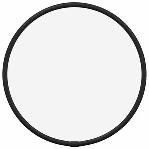 vidaXL Espejo de pared redondo negro &Oslash;20 cm