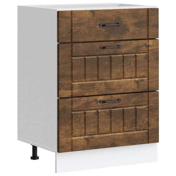 vidaXL Mueble bajo de cocina Lucca roble ahumado