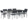 vidaXL Conjunto de comedor 9 uds. Antracita Acero