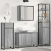 vidaXL Juego de muebles de ba&ntilde;o Gris Sonoma Madera de ingenier&iacute;a