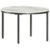 vidaXL Mesa de centro m&aacute;rmol macizo aut&eacute;ntico blanco y negro &Oslash;65 cm