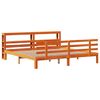 vidaXL Estructura cama con cabecero madera pino marr&oacute;n cera 180x200 cm
