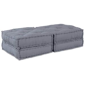 vidaXL Unidad de Sof&aacute; Modular 2 uds. Tela Gris 140 x 70 x 36 cm