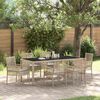 vidaXL Conjunto de Comedor de Jard&iacute;n 7 pcs Beige rat&aacute;n sint&eacute;tico