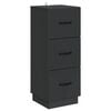 vidaXL Cajonera Negro 33 x 34,5 x 87 cm Madera de Ingenier&iacute;a