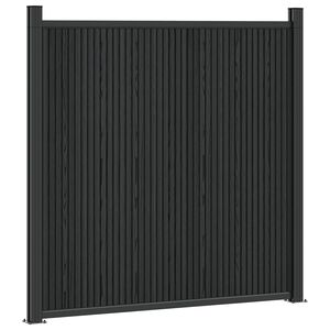 vidaXL Panel de valla WPC y Aluminio Negro