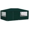 vidaXL Carpa profesional para fiestas con paredes verde 90 g/m² 4x6 m