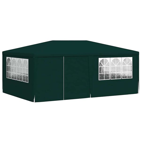 vidaXL Carpa profesional para fiestas con paredes verde 90 g/m² 4x6 m