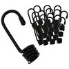 vidaXL Ganchos 100 uds. Negro 10 mm x 5 cm Acero
