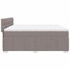 vidaXL Cama box spring con colch&oacute;n tela gris taupe 200x200 cm