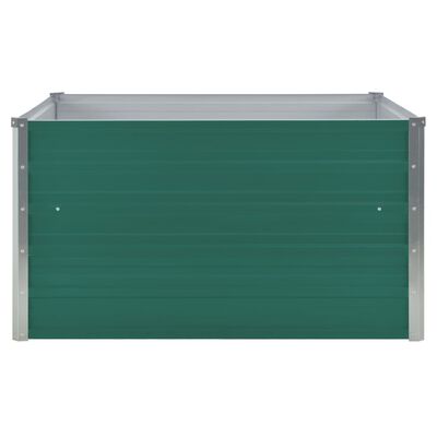 vidaXL Jardinera elevada de acero galvanizado verde 100x100x45 cm