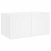vidaXL Mueble de TV de pared con luces LED blanco 60x35x31 cm