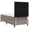 vidaXL Cama tipo Box Spring con colch&oacute;n Taup&eacute; 100 x 200 cm tela