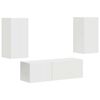 vidaXL Conjunto de mueble para TV de pared 4 uds. Madera de ingenier&iacute;a