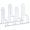 vidaXL Soporte para 4 bicicletas suelo independiente acero galvanizado