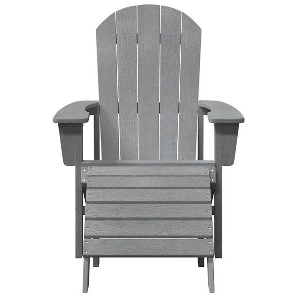 vidaXL Silla Adirondack Gris Claro 82 x 74 x 92 cm HDPE