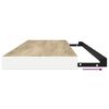 vidaXL Estante flotante pared 2 uds MDF roble y blanco 120x23,5x3,8 cm