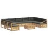 vidaXL Conjunto de sof&aacute;s de exterior 10 uds. Blanco y Antracita