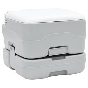 vidaXL Inodoro de Camping Gris y 41,5 x 36,5 x 30 cm Polietileno