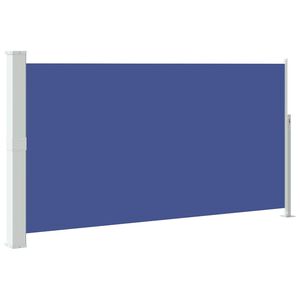 vidaXL Toldo lateral retr&aacute;ctil de jard&iacute;n azul 170x300 cm