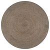 vidaXL Alfombra de yute tejida a mano redonda gris 120 cm