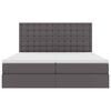 vidaXL Cama con almacenamiento y colch&oacute;n con colch&oacute;n Gris 180 x 200 cm