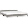 vidaXL Estructura de cama sin colch&oacute;n terciopelo gris claro 200x200 cm
