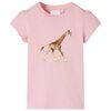 vidaXL Camiseta infantil rosa claro 104