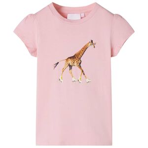 vidaXL Camiseta infantil rosa claro 104