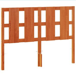 vidaXL Cabecero de cama madera maciza de pino marr&oacute;n cera 135 cm