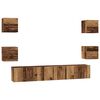 vidaXL Conjunto de mueble de TV 7 uds. Madera envejecida