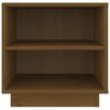 vidaXL Mesita de noche de madera maciza de pino marrón miel 40x34x40cm