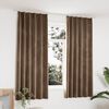 vidaXL Cortinas opacas con ganchos 2 pzas terciopelo beige 140x175 cm