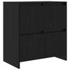 vidaXL Aparador 2 pcs Roble Negro 70 x 41 x 75 cm Madera de ingenier&iacute;a