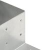vidaXL Conectores de postes en L 4 uds metal galvanizado 81x81 mm