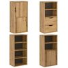 vidaXL Armarios auxiliares 4 uds "ODDA" 40x24x79 cm Madera maciza pino
