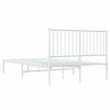 vidaXL Estructura cama sin colch&oacute;n con cabecero metal blanco 120x190cm