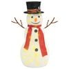 vidaXL Muñeco de nieve decorativo de Navidad con LED tela lujosa 60 cm